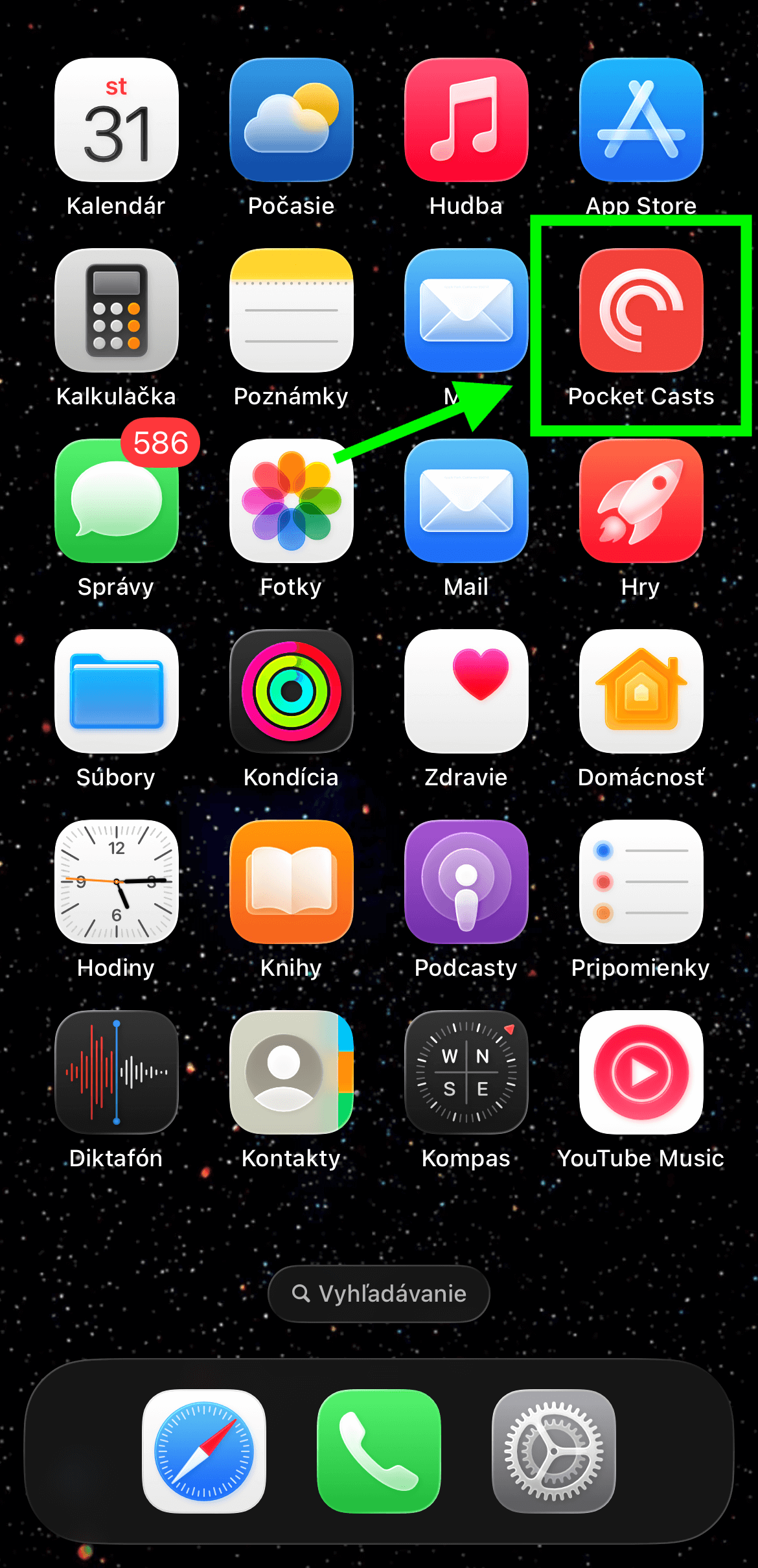 Otvorte aplikáciu Pocket Casts
